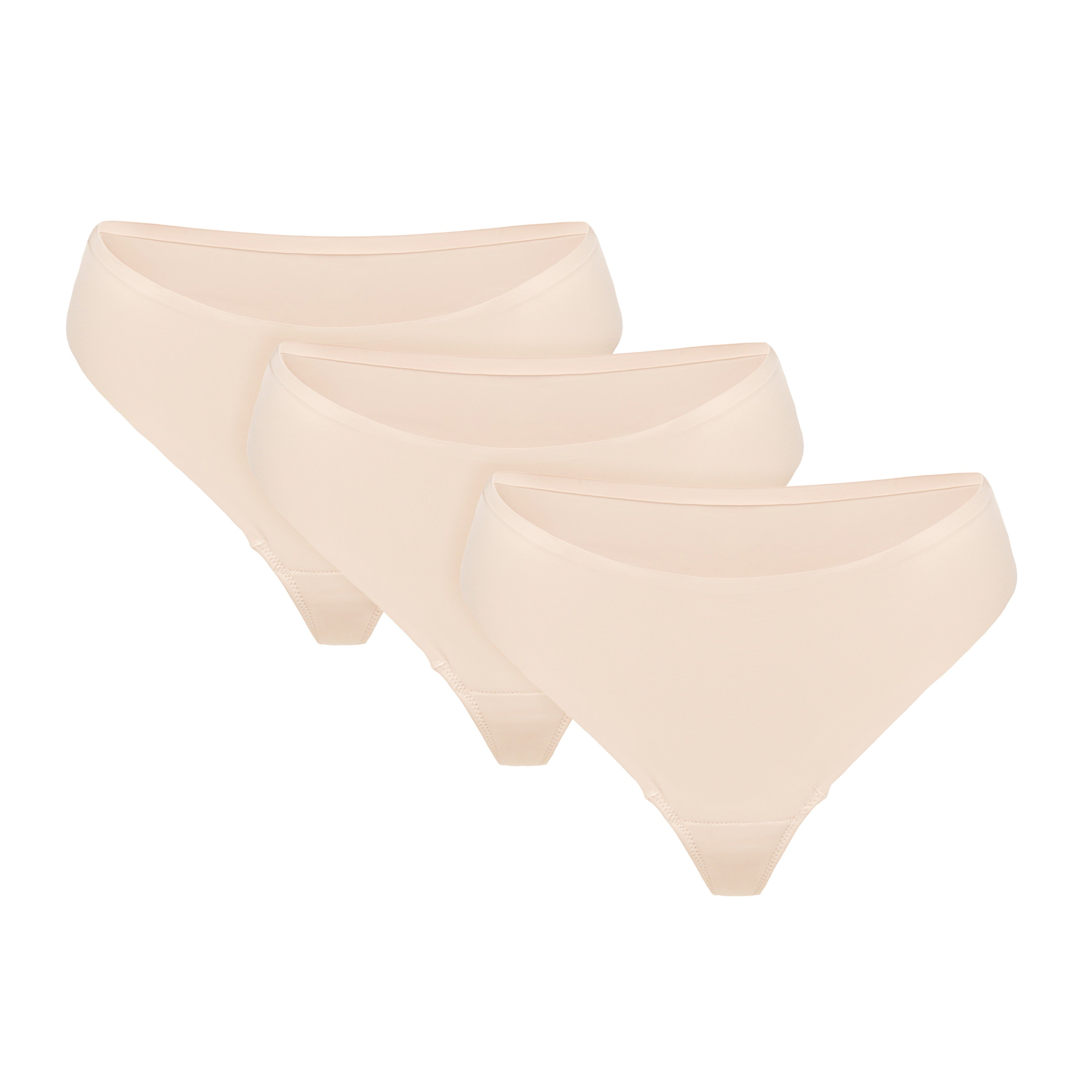 Vivie Intimates Camelno underwear 3-pack: showing the cameltoe-blocking gusset up close